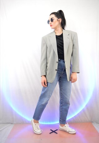 VINTAGE OVERSIZE CHECKERED BLAZER