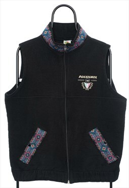 Vintage Rossignol Black Fleeced Gilet Mens