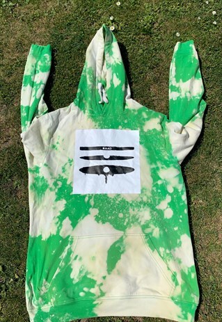 VINTAGE BAAD SUMMER HOODIE GREEN REWORKED TIE-DYE