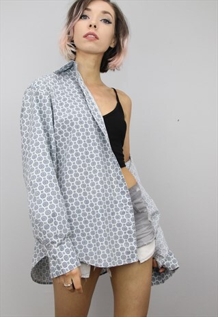 VINTAGE 80S/90S OVERSIZED PATTERNED SHIRT