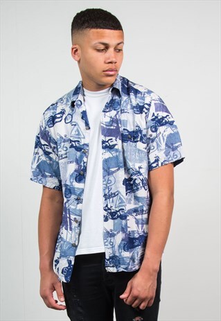 HARLEY DAVIDSON SHIRT HAWAIIAN STYLE