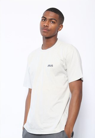 VINTAGE FILA LOGO T-SHIRT CREAM