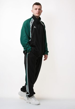 90S ADIDAS VINTAGE TRACK SPORTS SUIT JACKET TROUSERS 16817