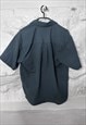 UNISEX INDIGO BLUE CARGO SHIRT / BLOUSE - LARGE 