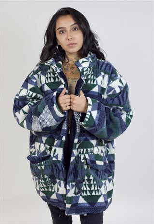 VINTAGE 90'S PATTERNED COSY FLEECE