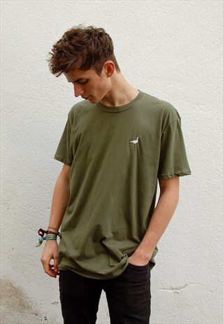 G&G UNISEX MILITARY GREEN GOOSE TEE