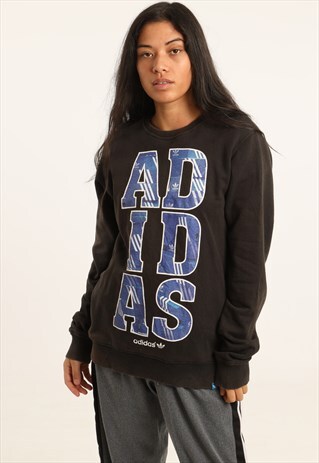 VINTAGE ADIDAS PRINTED SPELLOUT SWEATSHIRT