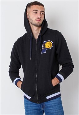 Indiana Pacers NBA UNK Spellout Embroidered Zip Up Hoodie