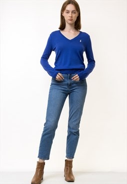 Ralph Lauren Sweater y2k Blue Polo Sweater 5602