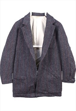 Vintage 90's Harris Tweed Blazer Tweed Wool Jacket Grey