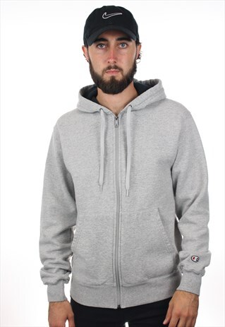 VINTAGE CHAMPION USA FULL ZIP SMALL LOGO HOODIE SWEATSHIRT