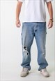 BLUE DENIM 90S DICKIES  CARGO SKATER TROUSERS PANTS JEANS