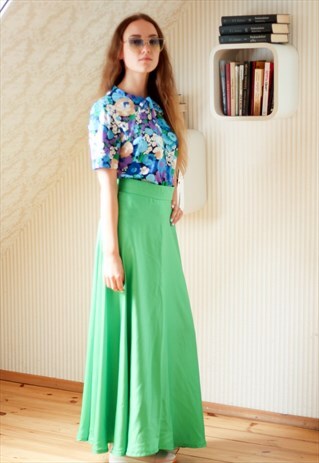 BRIGHT BLUE FLOWERS BLOUSE TOP