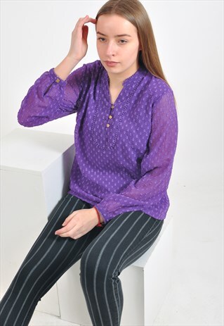 VINTAGE BLOUSE IN PURPLE