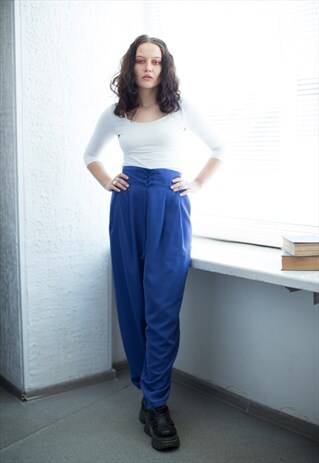 VINTAGE 80'S HIGH WAISTED PURPLE TROUSERS