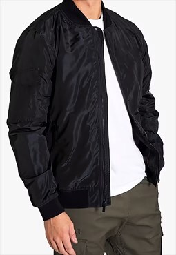 54 Floral Premium Heavyweight Bomber Jacket - Cole Black