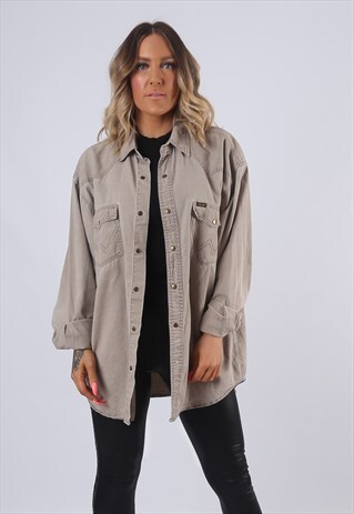 WRANGLER COTTON SHIRT FITTED OVERSIZED UK 18 (M4S)