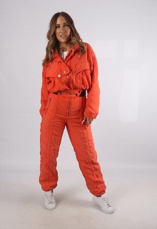 VINTAGE BELFE FULL SKI SUIT SNOW SPORTS UK S 10 (93T)