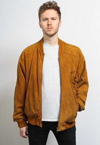 VINTAGE SUEDE BOMBER JACKET