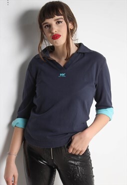 Vintage Helly Hansen Polo Top Blue