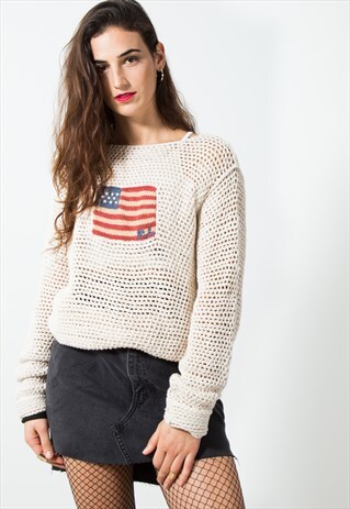 VINTAGE POLO RALPH LAUREN KNIT JUMPER / S426