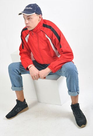 VINTAGE SHELL JACKET IN RED