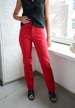 Vintage WRANGLER Red High Waisted Jeans