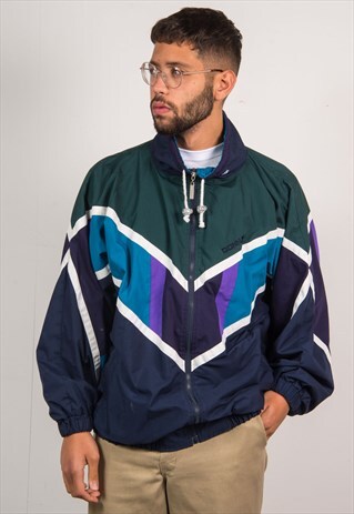 DONNAY 90'S TRACKSUIT JACKET TOP COLOUR BLOCK