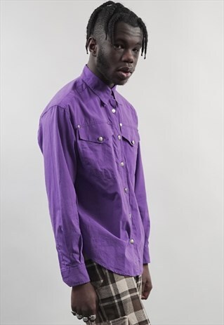 RARE VINTAGE 90'S VERSACE PURPLE SHIRT
