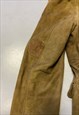 VINTAGE 70'S MEN SUEDE SHERPA COAT IN BROWN