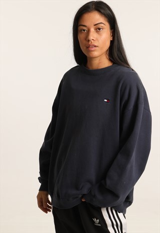 VINTAGE TOMMY HILFIGER EMBROIDERED LOGO SWEATSHIRT