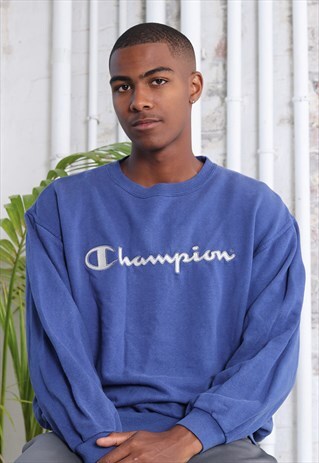 VINTAGE CHAMPION LOGO SWEATSHIRT BLUE