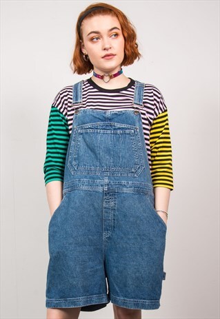 VINTAGE 90'S BLUE DENIM DUNGAREES