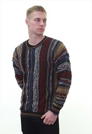 VINTAGE ROUNDTREE & YORKE 3D KNIT JUMPER