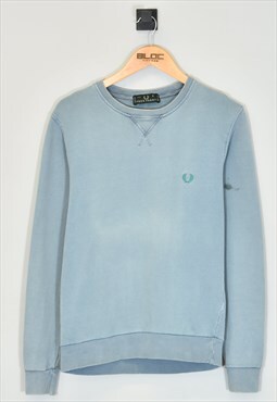 Vintage Fred Perry Sweatshirt Blue Small