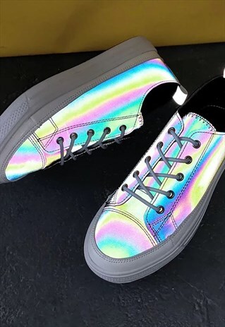 holographic platform sneakers
