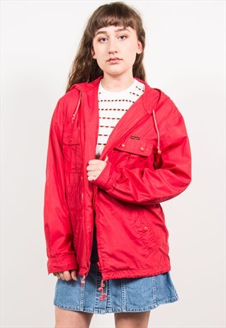 WRANGLER VINTAGE 90'S RED CASUAL RAIN COAT JACKET MAC