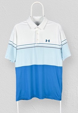 Under Armour Striped Golf Polo Shirt The Playoff Polo Mens L