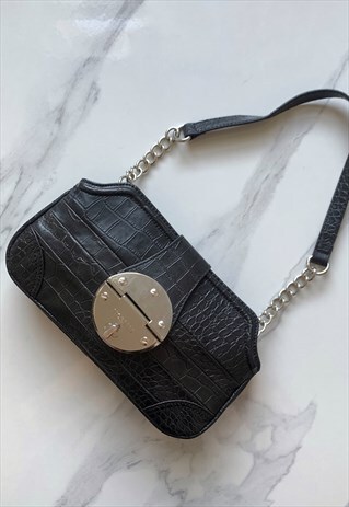 VINTAGE FIORELLI BLACK CHAIN SHOULDER BAG