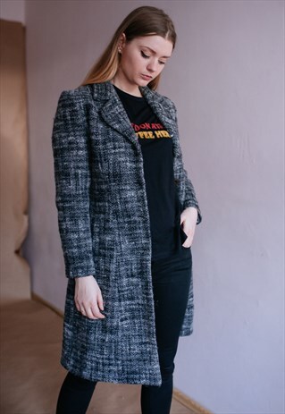 VINTAGE 90S' MIDI GREY COAT