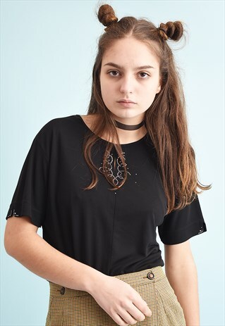 Y2K KITSCH SHIMMER SHEER TOP