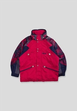 Vintage 90s FILA Ski Jacket in Red