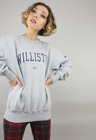 VINTAGE OVERSIZED NIKE SWEATER SWEATSHIRT GREY