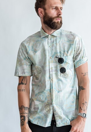 VINTAGE 70S BOHO PASTEL FESTIVAL SHIRT