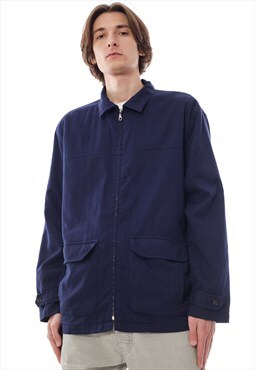 Vintage STUSSY Work Jacket Harrington 90s Blue
