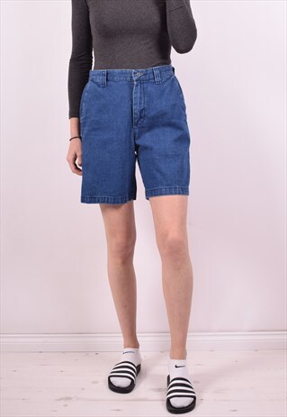 WOMENS VINTAGE DENIM SHORTS W28 BLUE 90S