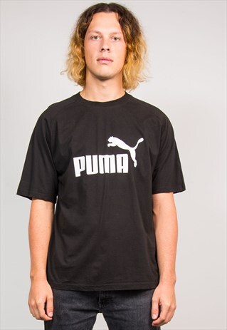 VINTAGE 90'S BLACK PUMA SPELL OUT T-SHIRT