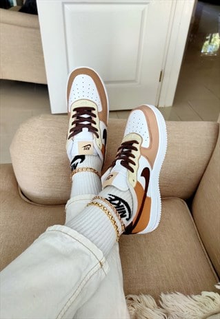 custom brown air force ones