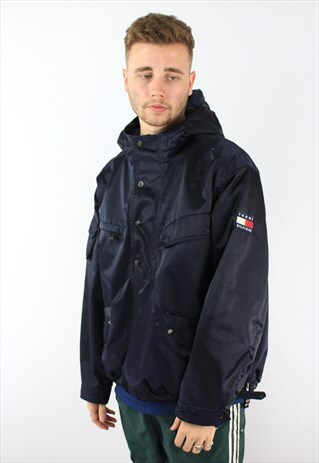 TOMMY HILFIGER SATIN ANORAK RAIN COAT