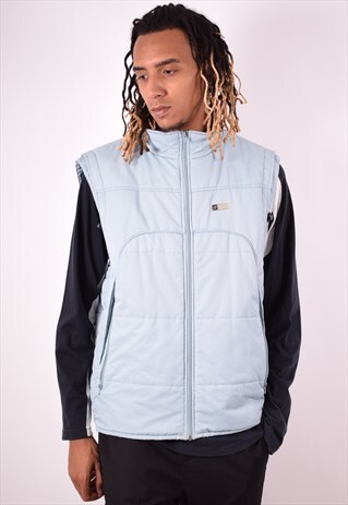 LOTTO MENS VINTAGE PADDED GILET XXL BLUE 90S